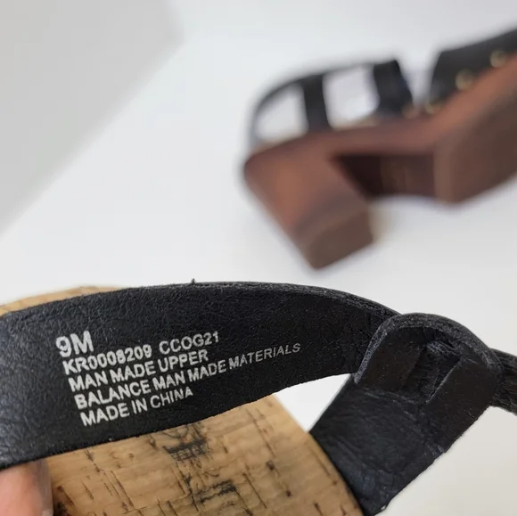 Kork-Ease Black Leather Mules with Wooden Heel - Picture 10 of 10